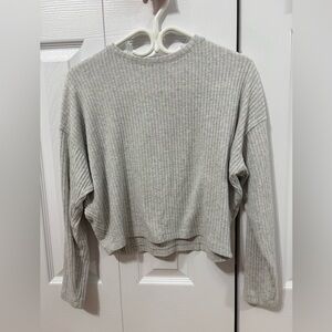H&M Gray Ribbed Kids Top